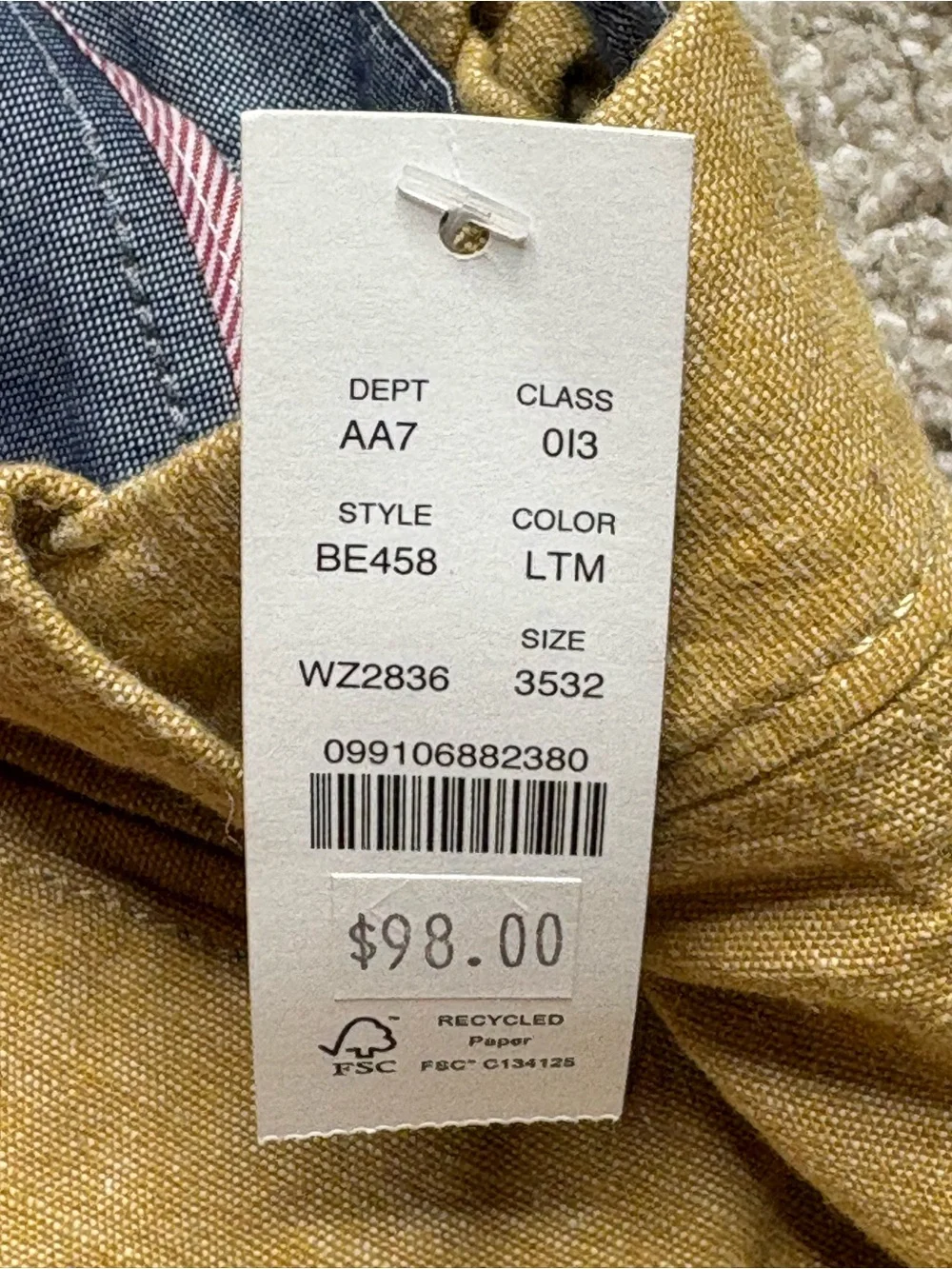 J Crew 770 Straight Fit Chino Pants